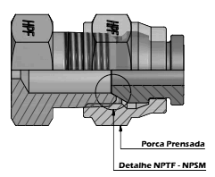 Vedação roscas NPT e NPSM